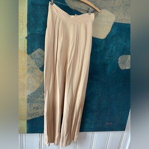 VINTAGE Henri Bendel Silk Wide Leg Pleated Trousers